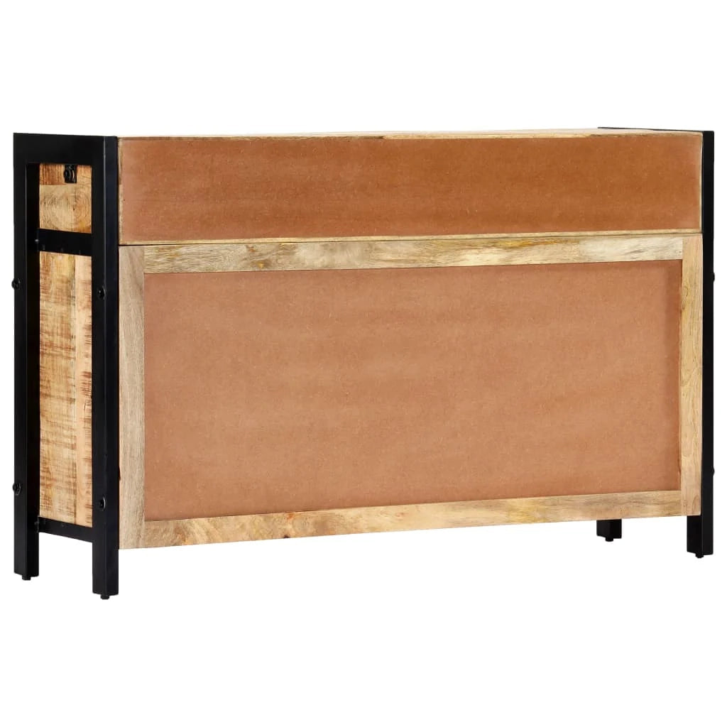 Buffet credenza cassettiera armadio mobile contenitore organizer per cucina soggiorno salotto 120 x 35 x 76 cm legno massello di mango marrone 02_0029542