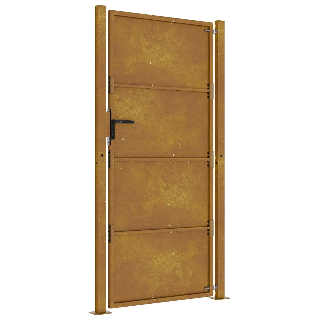 Cancello da giardino 100x175 cm in acciaio Corten 153206