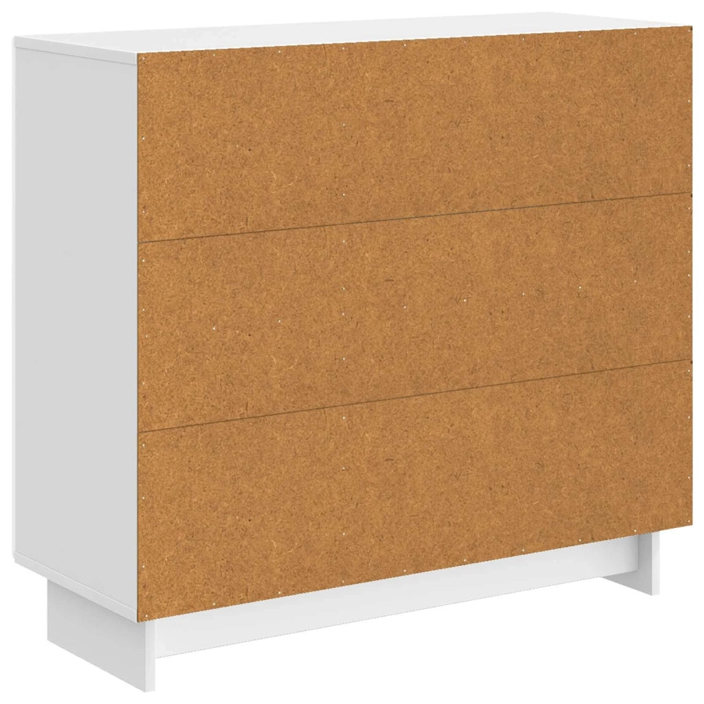 Credenza Bianco Lucido 89 x 34,5 x 80 cm Legno ingegnerizzato