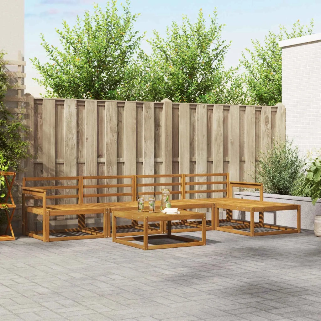 Set di divani da esterno 6 pcs Naturale