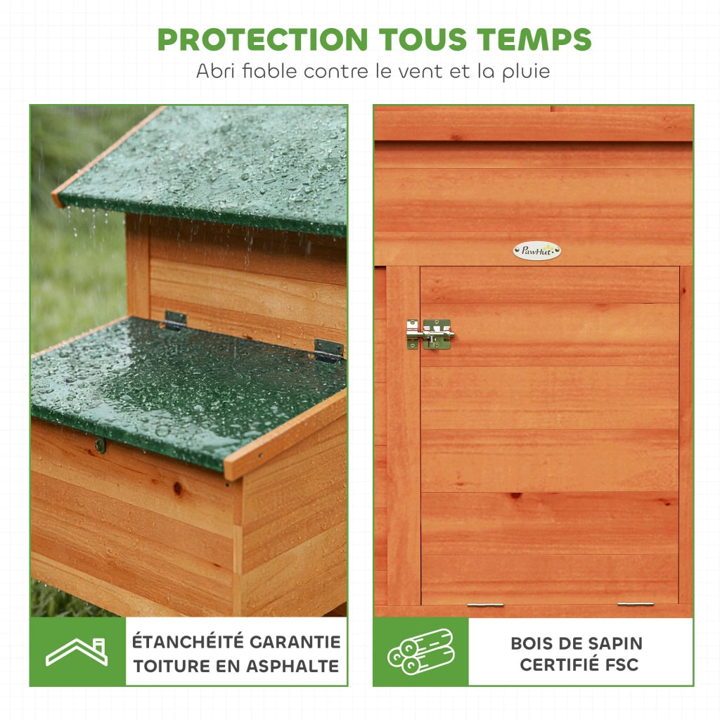 Pollaiolo con Nido e Trespolo ¨C zephmum ¨C 113.5x67.5x95.5cm Arancione Legno
