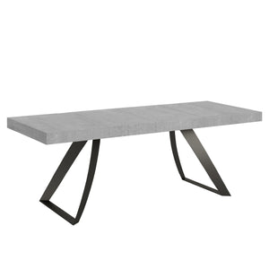 Tavolo Allungabile 180-440x90x77 cm Proxy Premium Cemento Telaio Antracite