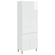 Set di armadi 2 pcs Bianco Lucido 66 x 34,5 x 90 cm