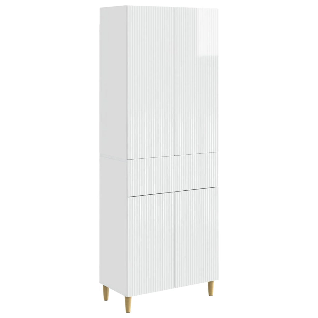Set di armadi 2 pcs Bianco Lucido 66 x 34,5 x 90 cm
