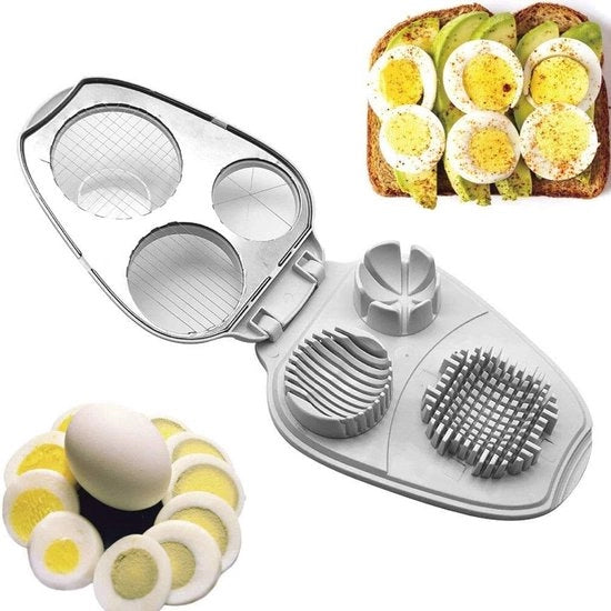 Esecatore di Uova 3 in 1 - Aiuto per la Cucina in Acciaio Inossidabile per Uova, Fragole e Avocadi