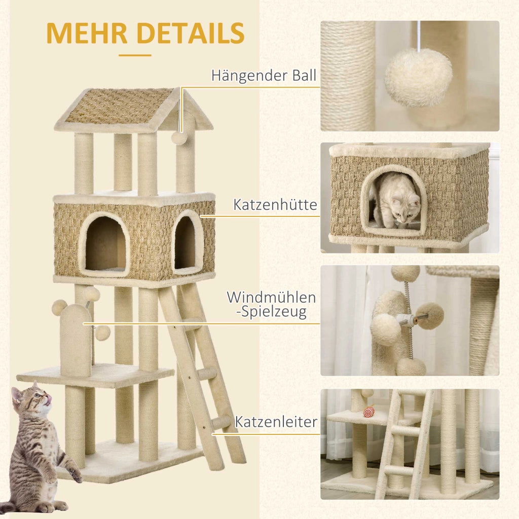 Letto a castello per bambini con casetta ¨C Minimal ¨C in legno massello di pino