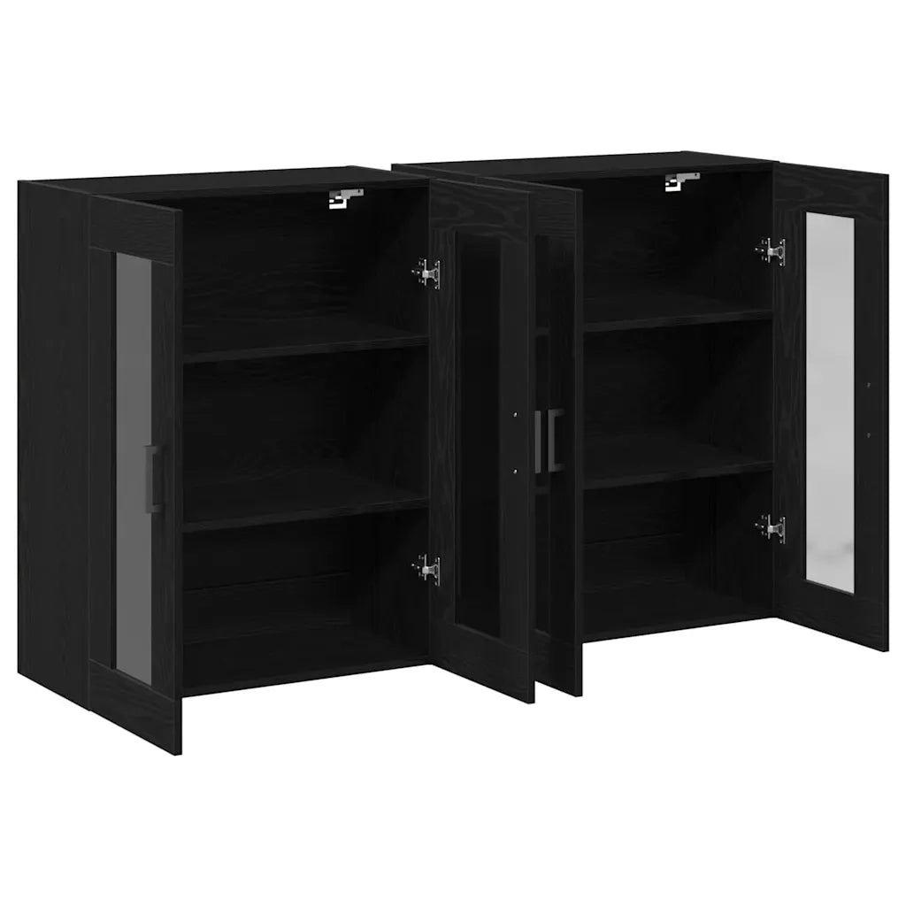Armadi da Parete 2 pz Rovere Nero 69,5 x 34 x 90 cm CFW4371140