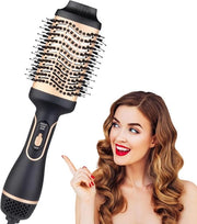 Spazzola a quattro in 1 per asciugare, stile e volumizzare capelli - Secatore professionale in ceramica