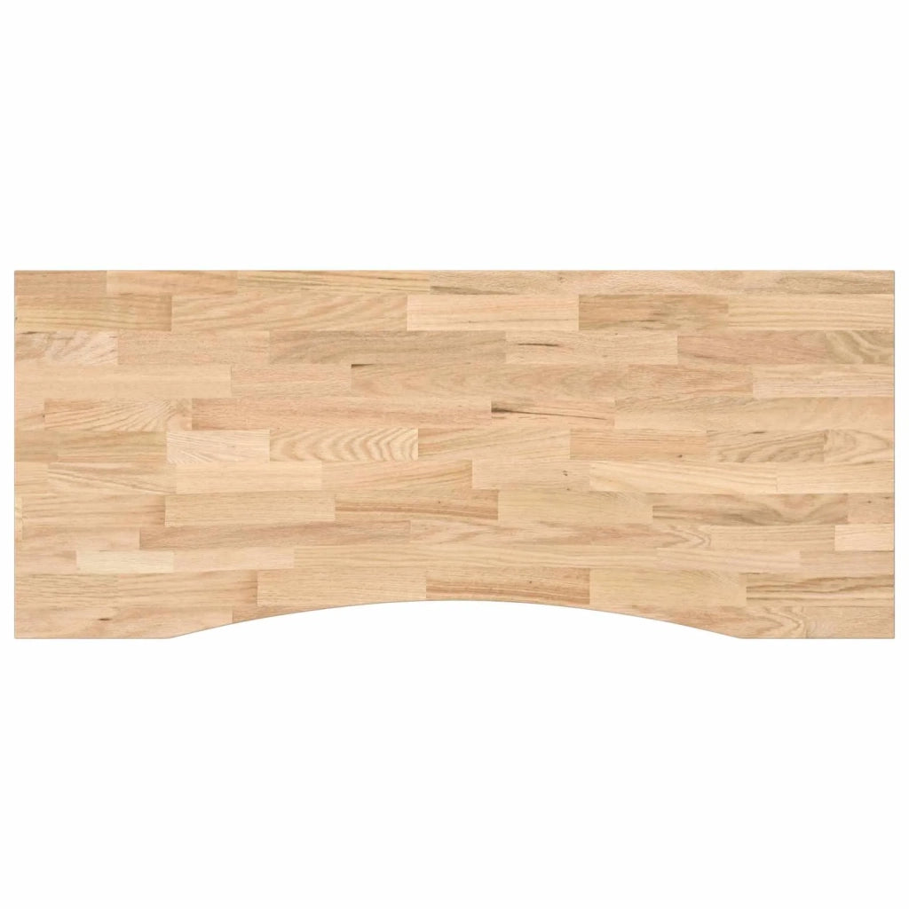 Scrivania Nero e naturale 120 x 60 cm Legno di Quercia Massello