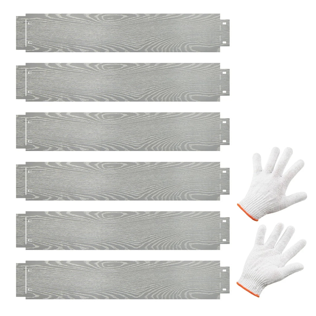 Fioriera rialzata in metallo zincato 600 x 20 x 110 cm flessibile ed esteticamente gradevole grigio 20_0012220