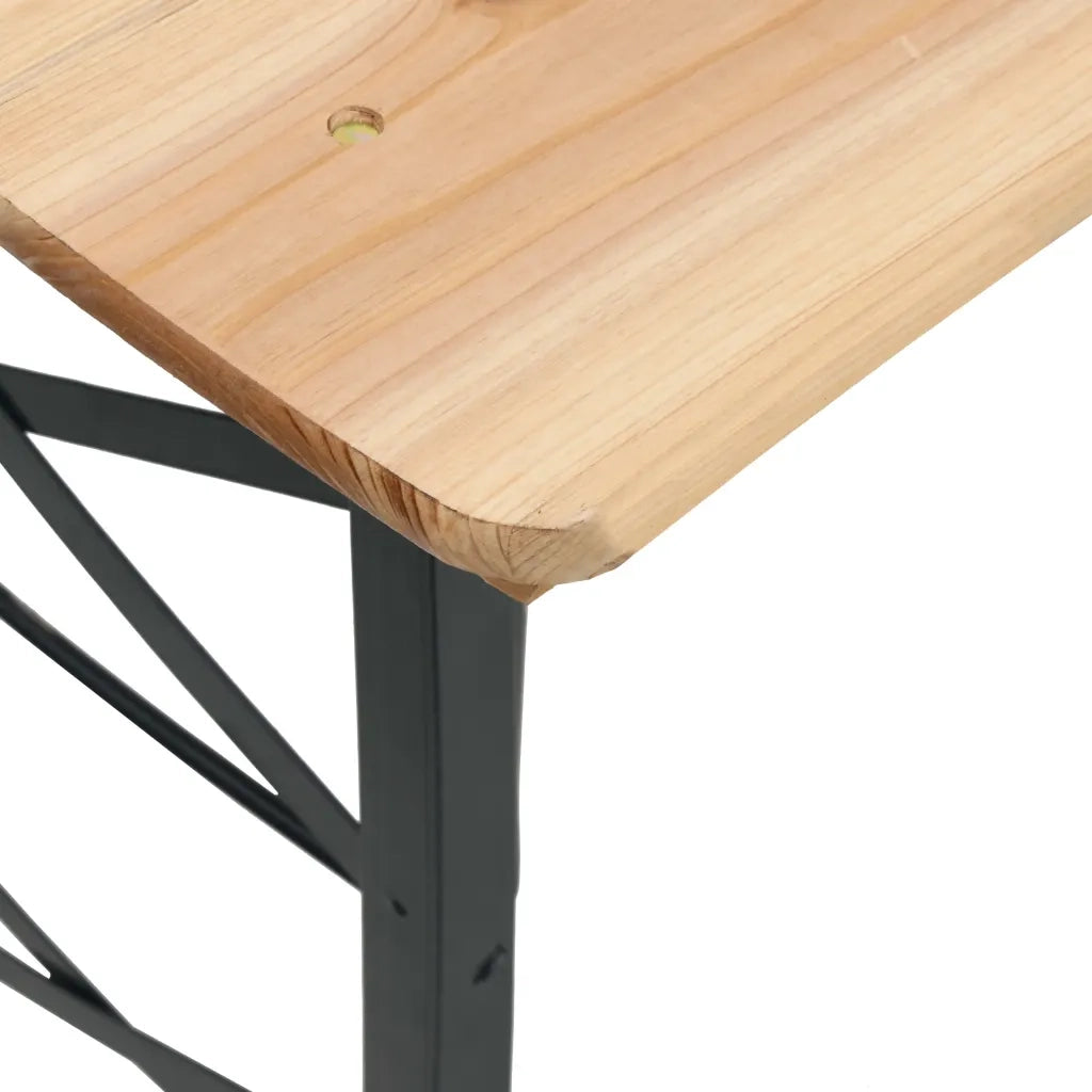 Tavolino da Giardino | Tavolo Pieghevole Birreria 170x50x75/105cm Legno Massello Abete