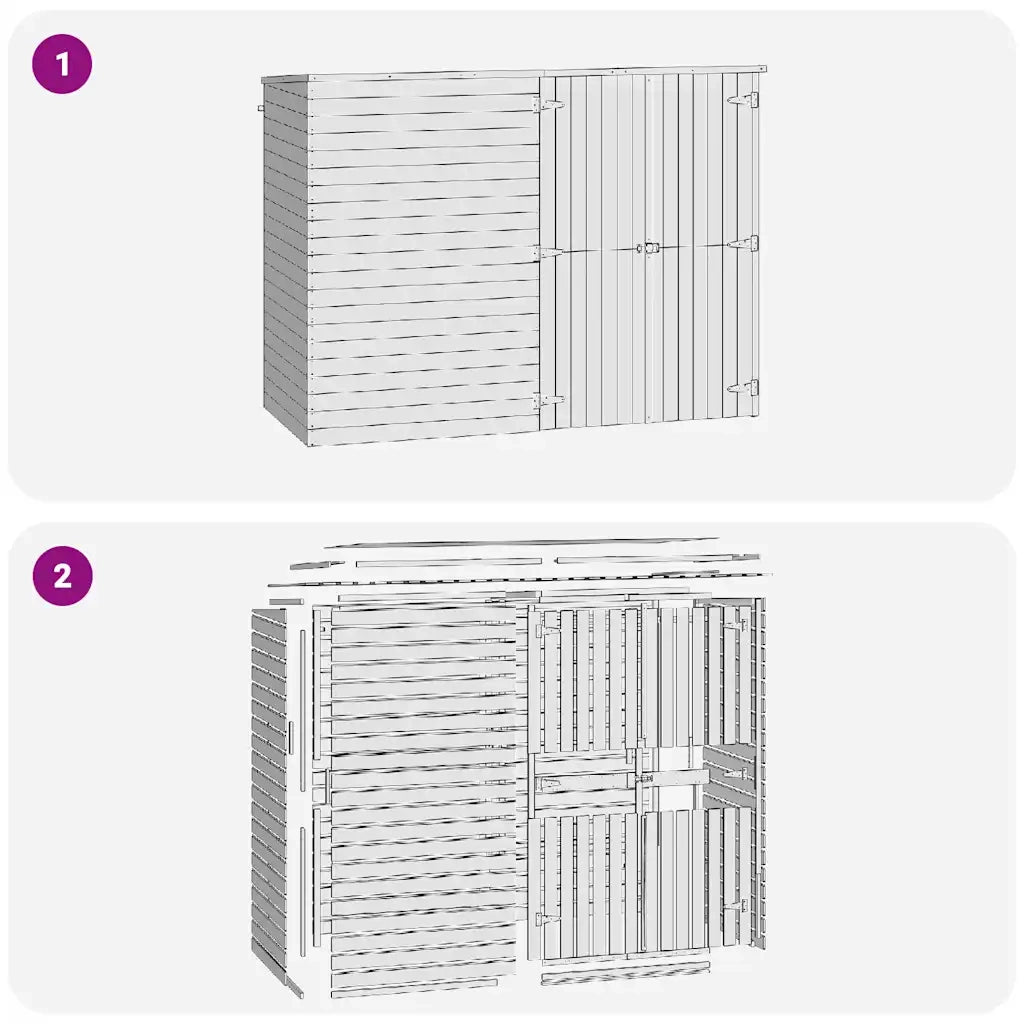 Ripostiglio da Giardino 232x110x170 in Legno di Pino Impregnato 46363