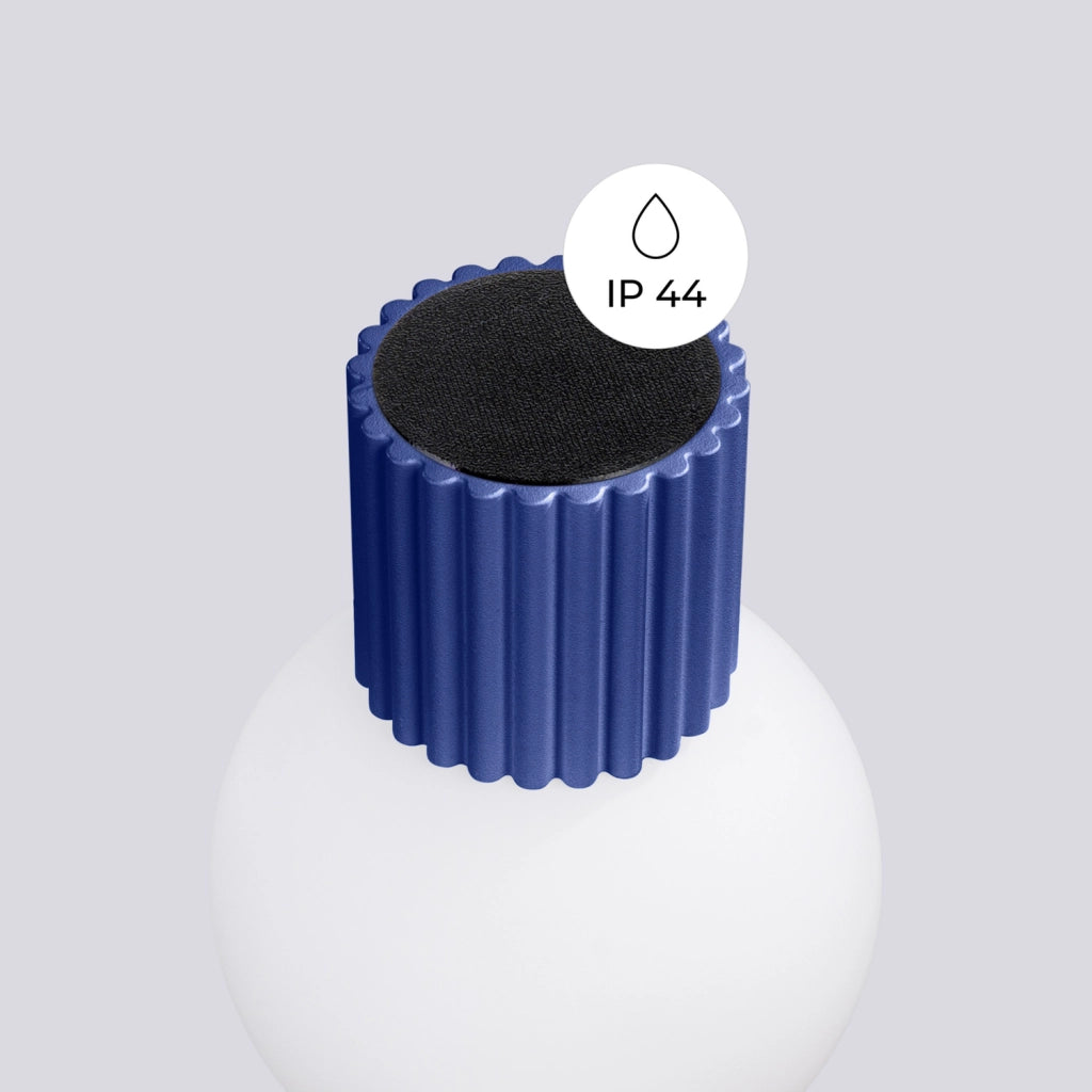 Applique moderna SFERA ultramarina sfera bianca IP44 G9