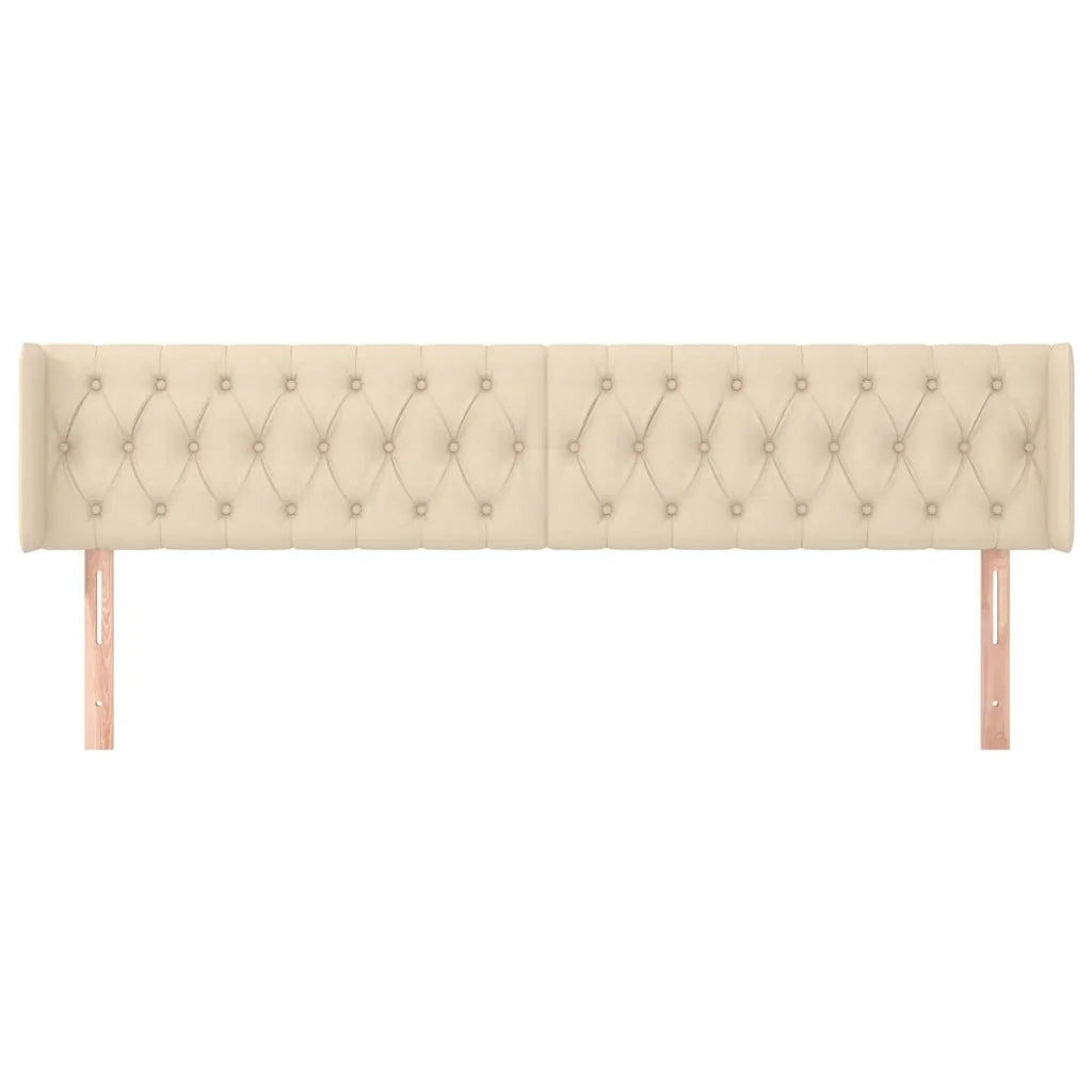 Testiera ad Orecchio Crema 203x16x78/88 cm in Tessuto 3119131