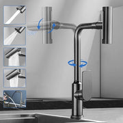 Kraan 360° girevole con tubo, miscelastraente con rubinetto doccia estratto, rubinetto alta pressione cucina, miscelastraente per lavabo, rubinetto bagno estratto