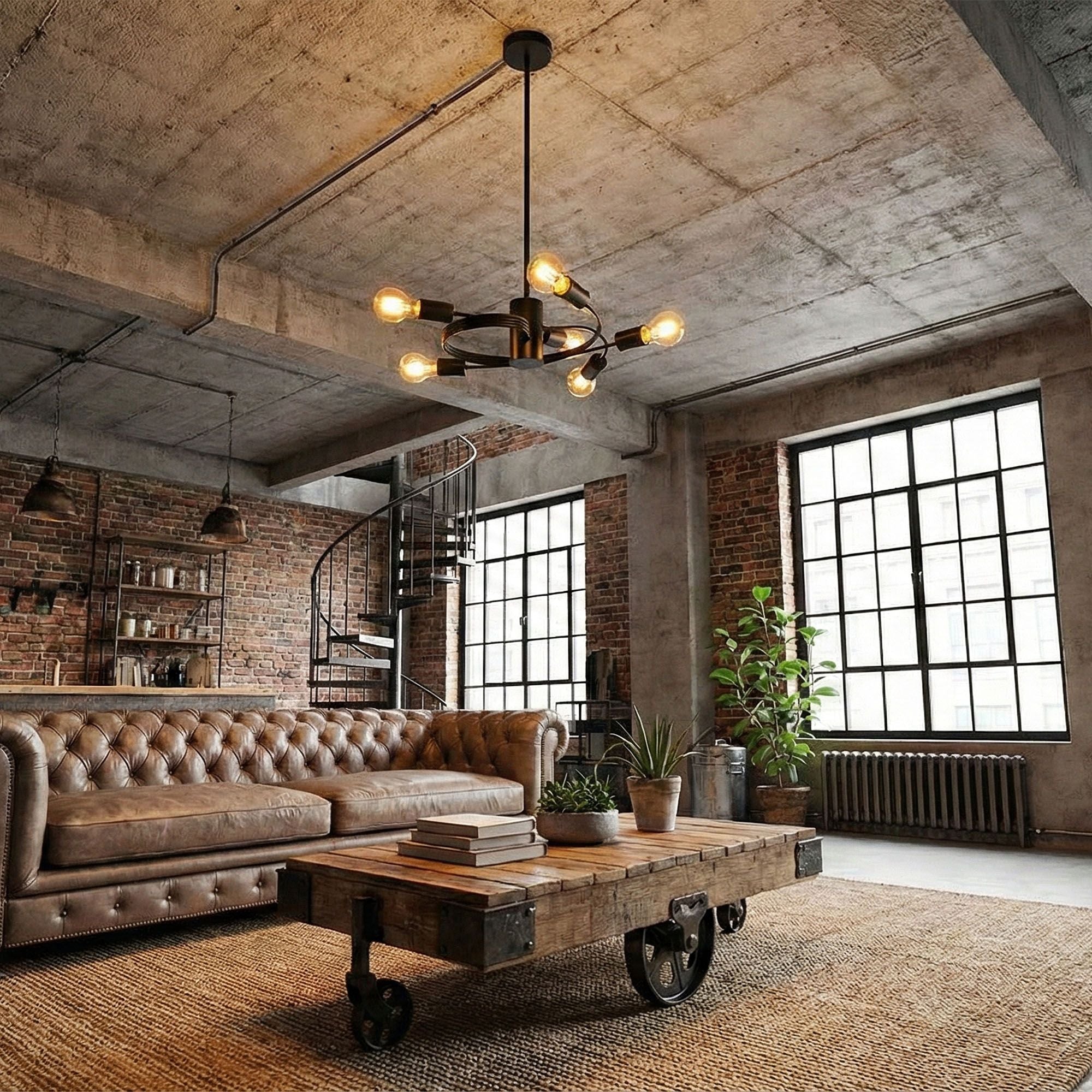 Lampada Da Soffitto Cristallo Loft APP739-5CP