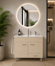 Mobile bagno con lavabo ORIGENBATH SAMOS senza specchio 60x45 cm estepa