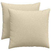 Cuscini da Divano 2 pz | Cuscini per sedie Crema 45 x 45 cm Tessuto