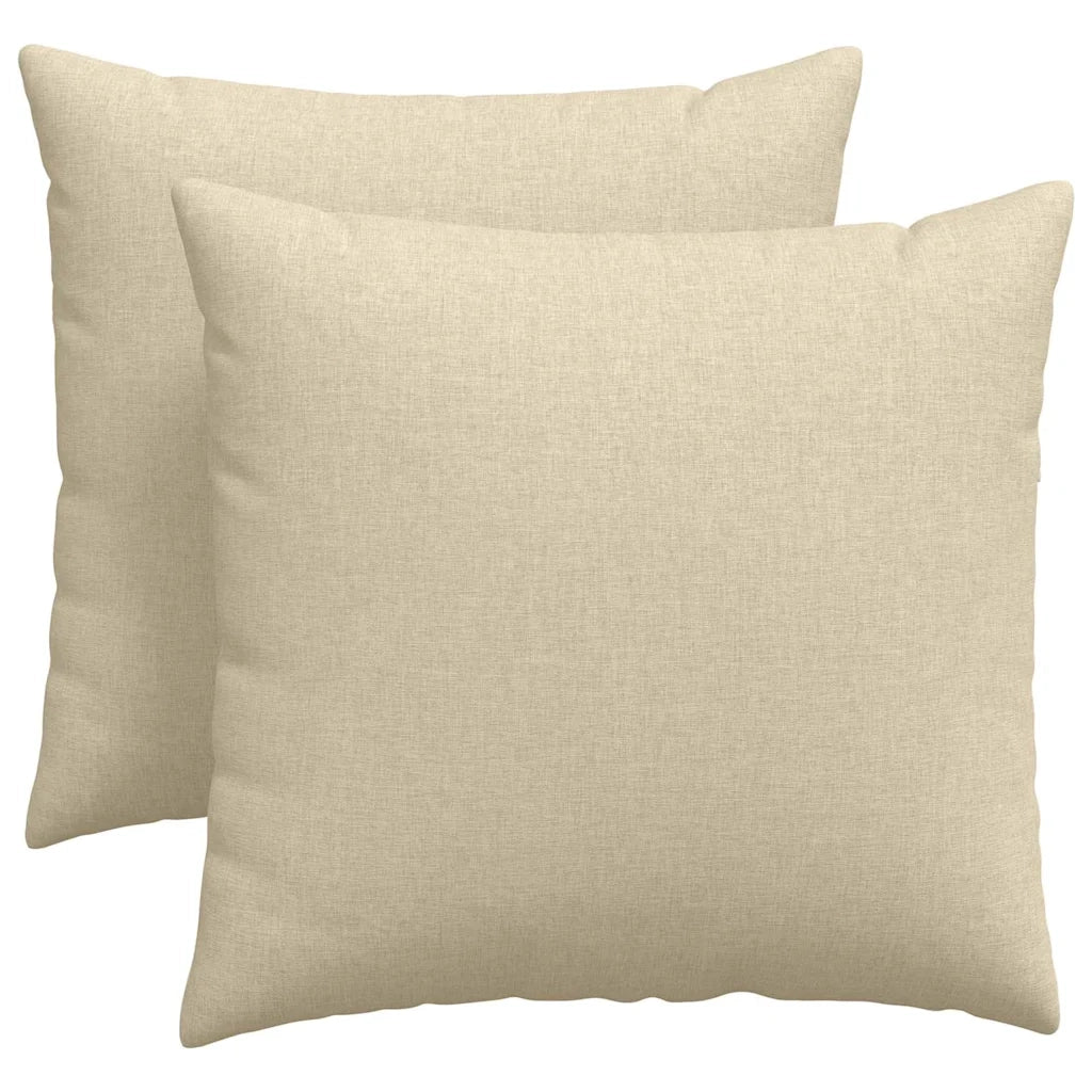 Cuscini da Divano 2 pz | Cuscini per sedie Crema 45 x 45 cm Tessuto