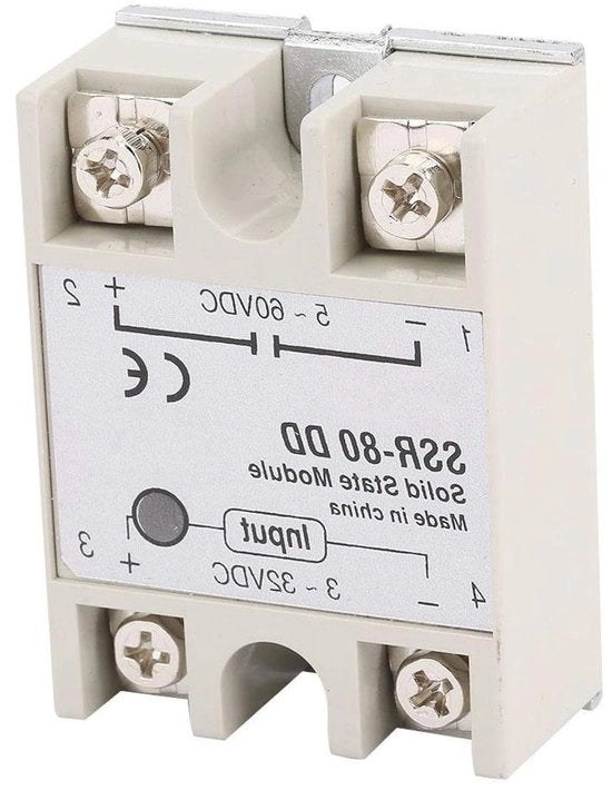 Relais Industriale a Semiconduttori 80A 3-32V DC a 5-60V DC con SSR-80DD
