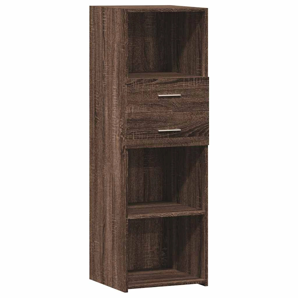 Buffet credenza cassettiera mobiletto mobile contenitore organizer cucina soggiorno salotto alto 40 x 42,5 x 124 cm legno ingegnerizzato marrone 02_0033715