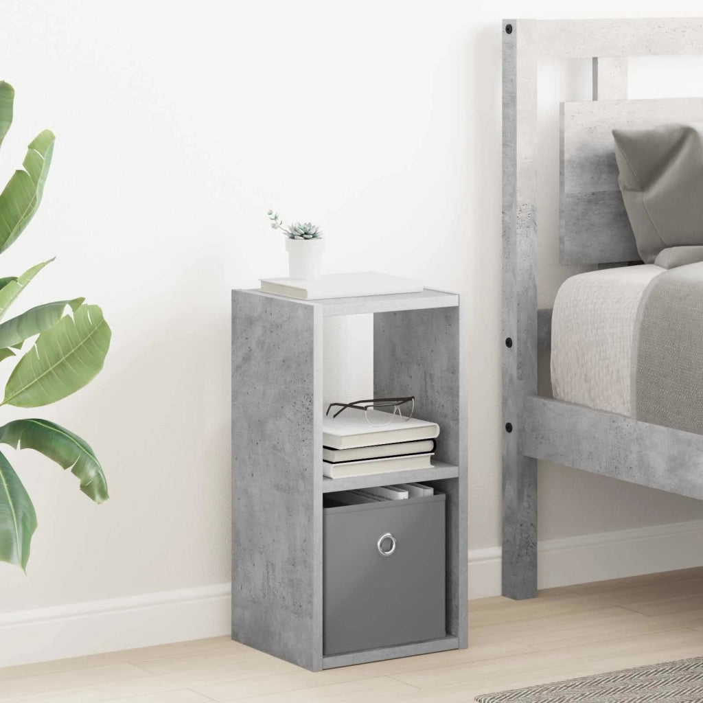 Set di 2 Comodini | Armadio da Notte | Mobiletto da notte con cassetto Grigio cemento 25,5 x 22 x 49,5 cm