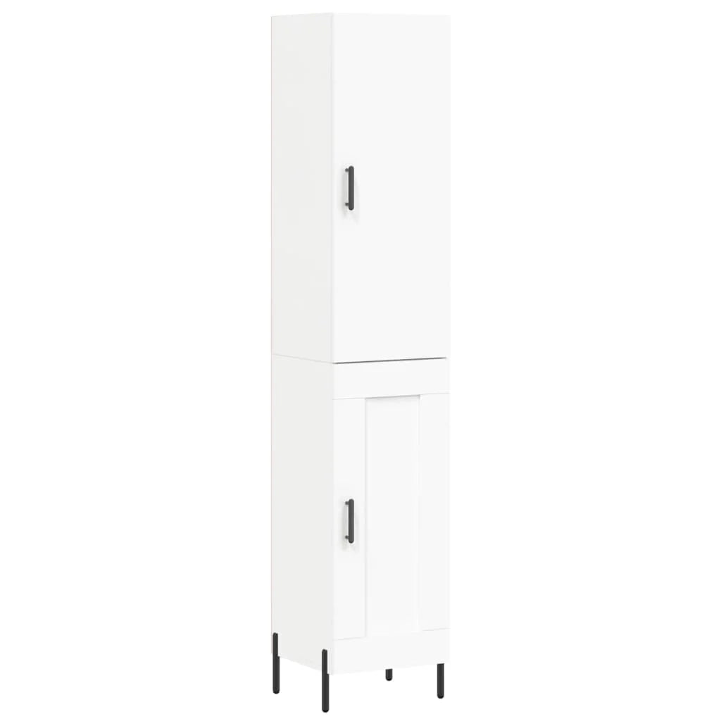 Buffet credenza cassettiera armadio mobile contenitore organizer cucina soggiorno salotto alto 34,5 x 34 x 180 cm legno ingegnerizzato bianco 02_0032417