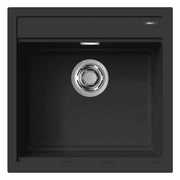 Lavello Elleci Incasso 1 vasca 51x51 Best 104 Keratek Plus Nero Black Assoluto LKB10486