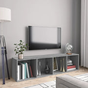 Libreria-Mobile TV Grigio Sonoma 143x30x36 cm Legno Multistrato