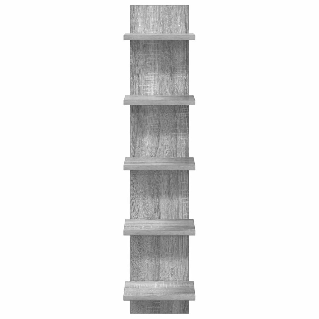 Scaffale da parete 2 pz Sonoma grigio 22 x 15 x 100 cm 8012431