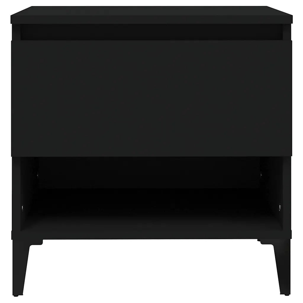 Tavolino-Tavolino da soggiorno-Tavolo Nero 50x46x50 cm in Legno Multistrato
