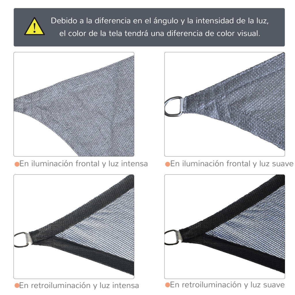 Toldo da giardino ¨C zephmum ¨C grigio 4x6 m HDPE