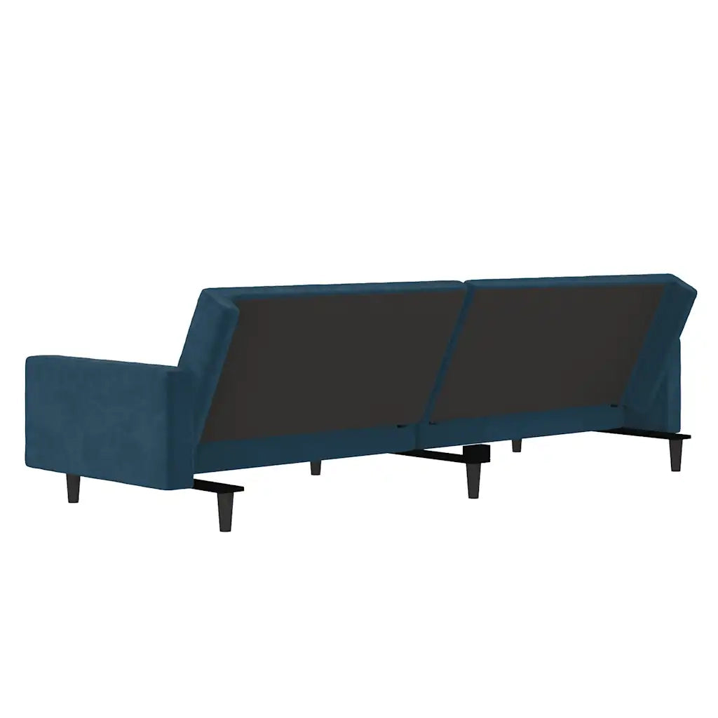 Divano letto | Sof¨¤ letto | Letto singolo a 2 Posti Blu in Velluto