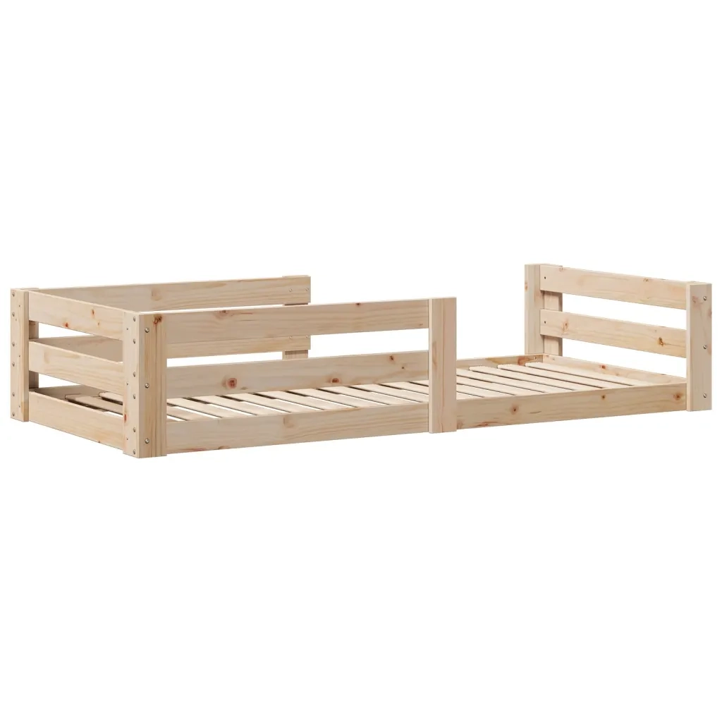 vidaXL Letto senza Materasso 75x190 cm in Legno Massello Pino