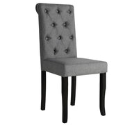Sedie da Pranzo 2 pz Grigio Scuro in Tessuto 245514