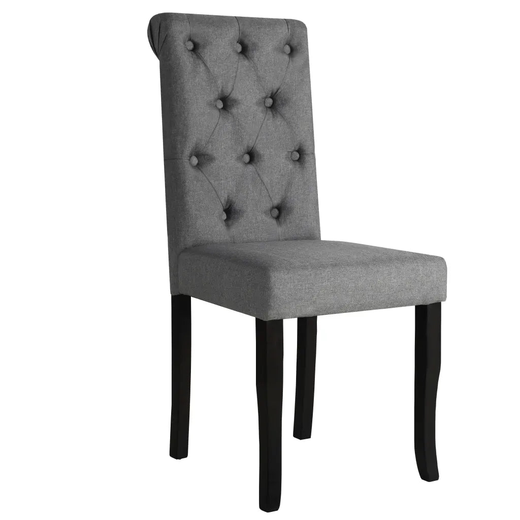 Sedie da Pranzo 2 pz Grigio Scuro in Tessuto 245514