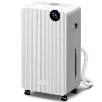 Deumidificatore 12 L/giorno, silenzioso, serbatoio d'acqua 2,1 L, display LED, 28x18,5x50,5cm, bianco