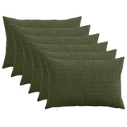 Federa 6 pcs ALMELO Verde 30 x 50 cm corduroy 913978