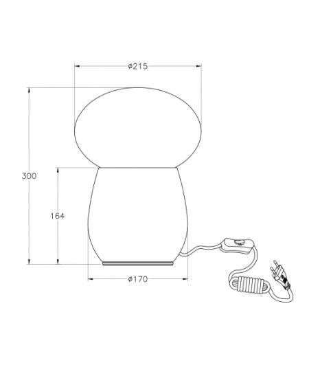 Lampada da tavolo Freddy in vetro soffiato Rosso, attacco E27 40W, interruttore integrato, design elegante e moderno - Freddy Collection