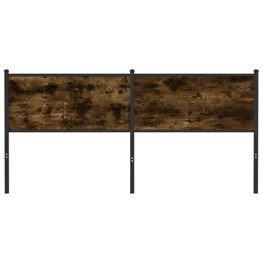 vidaXL Testiera Rovere Fumo 180 cm in Legno Multistrato e Acciaio