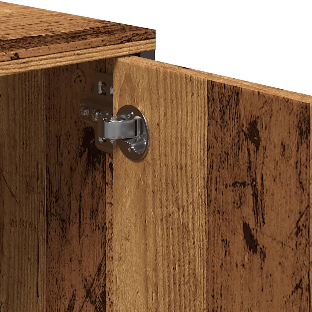 Mobile TV con Cassetto Legno Antico 200x25x44 cm in Truciolato 857696