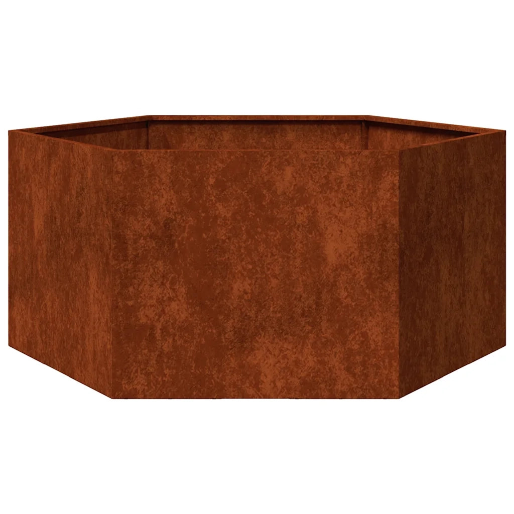 Fioriera Ruggine 90x90x45 cm Acciaio Cortencod mxl 130510