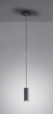 MARLEY SOSPENSIONE CILINDRO METALLO NERO D. 6CM 1 LUCE ATTACCO GU10