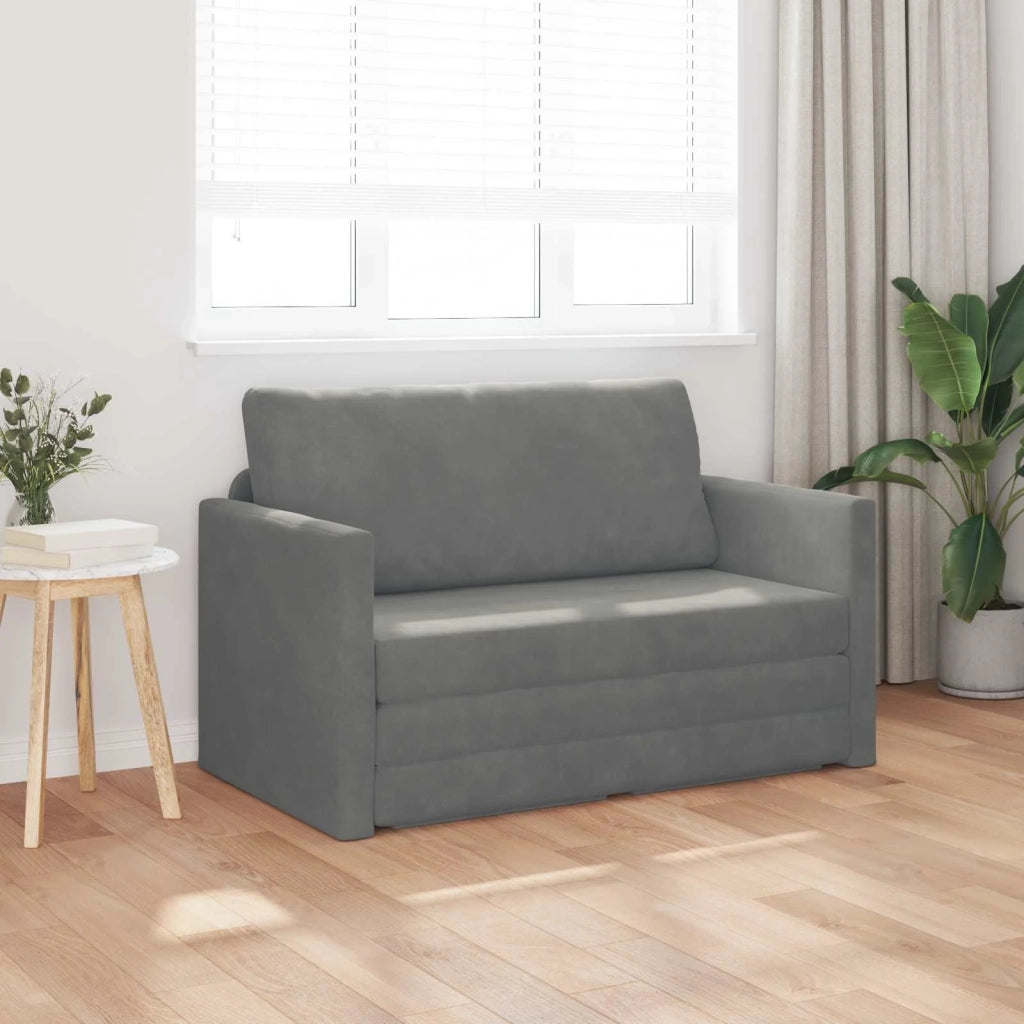 Divano letto Grigio scuro 124 x 71 x 78 cm Velluto 4106703
