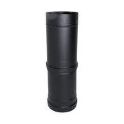 Elemento  telescopico canna fumaria tubo coassiale NERO  D. 80/125  550/940 mm CE in acciaio 316 per stufa pellet  Made in Italy UNI 1856/2