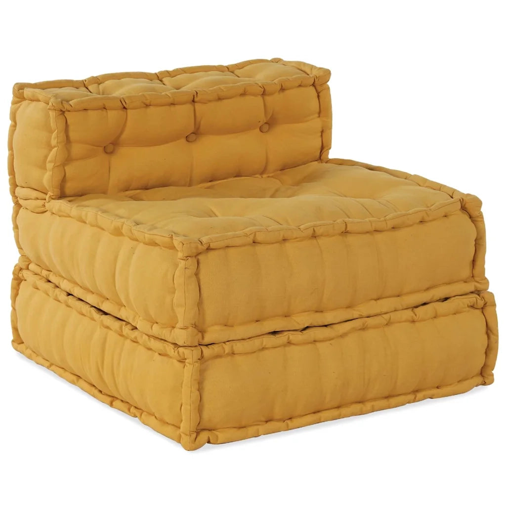 Divano Componibile Giallo 70x70x54 in Tessuto 4019038