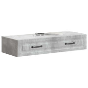 Tavolino da Parete Laterale | Tavolo laterale | Tavolino Grigio Cemento 87,5 x 34,5 x 17 cm
