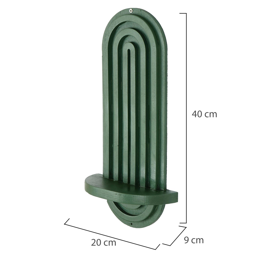 Pernumia, Mensola un Ripiano, 20x9x40h cm Verde