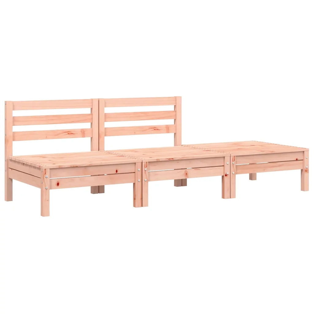 Divano da esterno-Divano da Giardino 3 Posti in Legno Massello di Douglas 205504