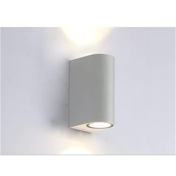 APPLIQUE LAMPADA DA PARETE A MURO GU10 LED PER INTERNO ESTERNO MODERNO FARETTO GRIGIO